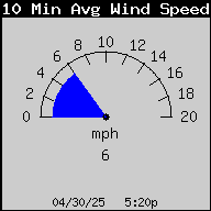 10 Minute Average Wind Speed